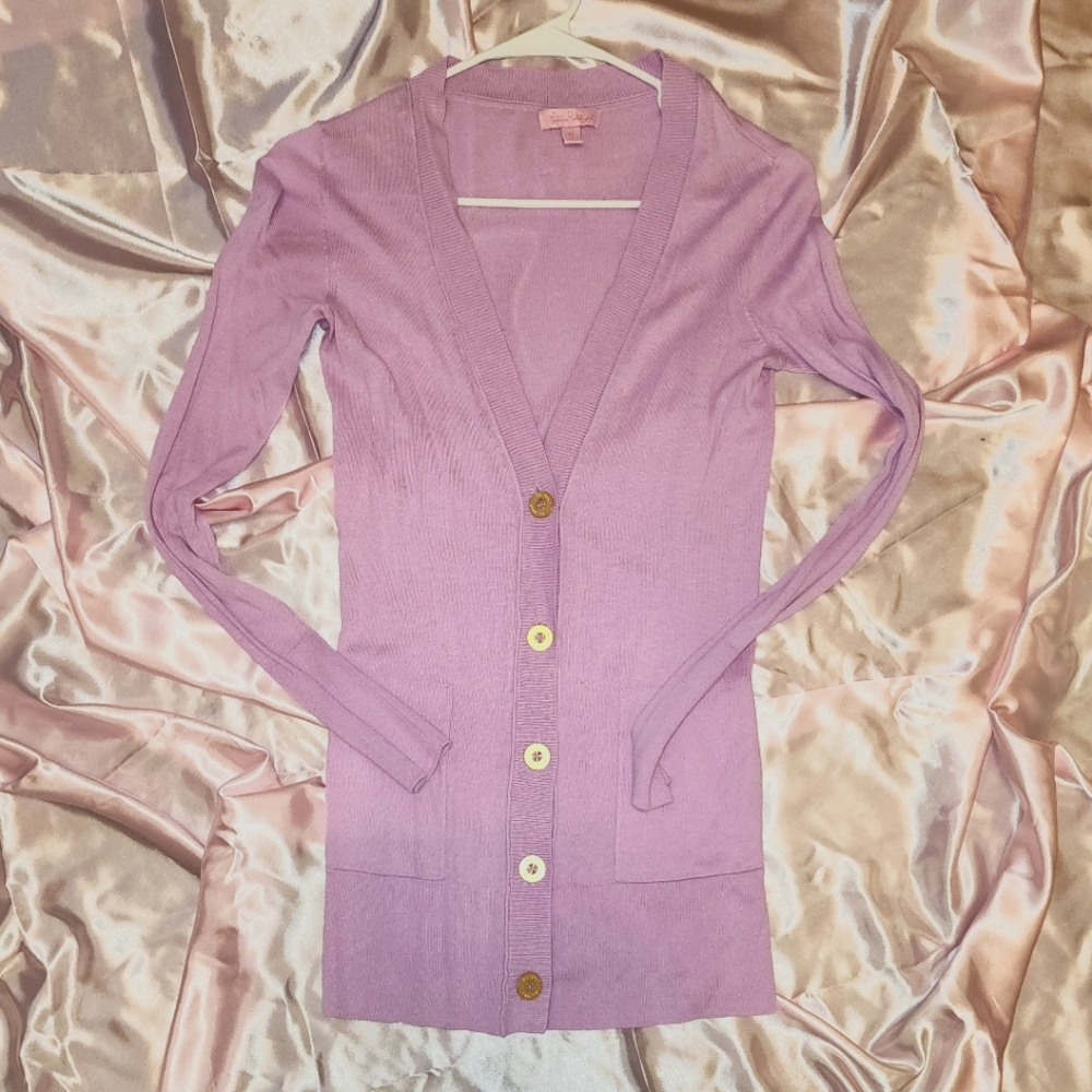 Lilac Lilly Pultizer Cardigan